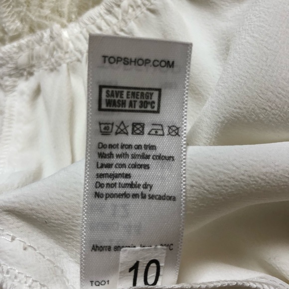 Topshop White Maxi Dress with Lace Insets - Picture 6 of 6